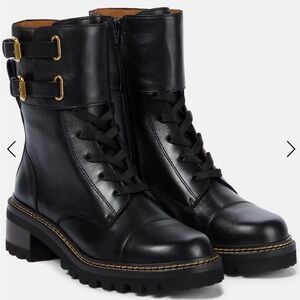 SEE by Chloee black ankle boots